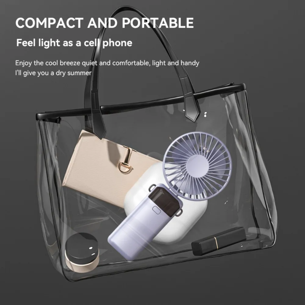 Mini Fan Type-c 1200mAh Rechargeable 90° Fold Cooling Portable Handheld Electric Fan Tudent Dormitory Led Digital Display Fans - Image 6