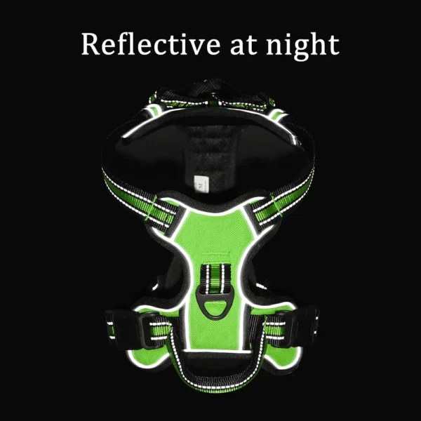 Adjustable Nylon Dog Harness Vest Reflective Soft Breathable No Pull Dog Harness Pet Harness Leash For Small Large Dogs - Imagen 4