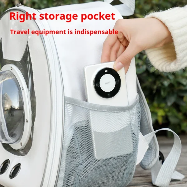 Space Capsule Pet Backpack 360° View/Breathable Mesh/Safety Strap Cat Carrier/Dog Carrier Transparent Bubble - Image 4