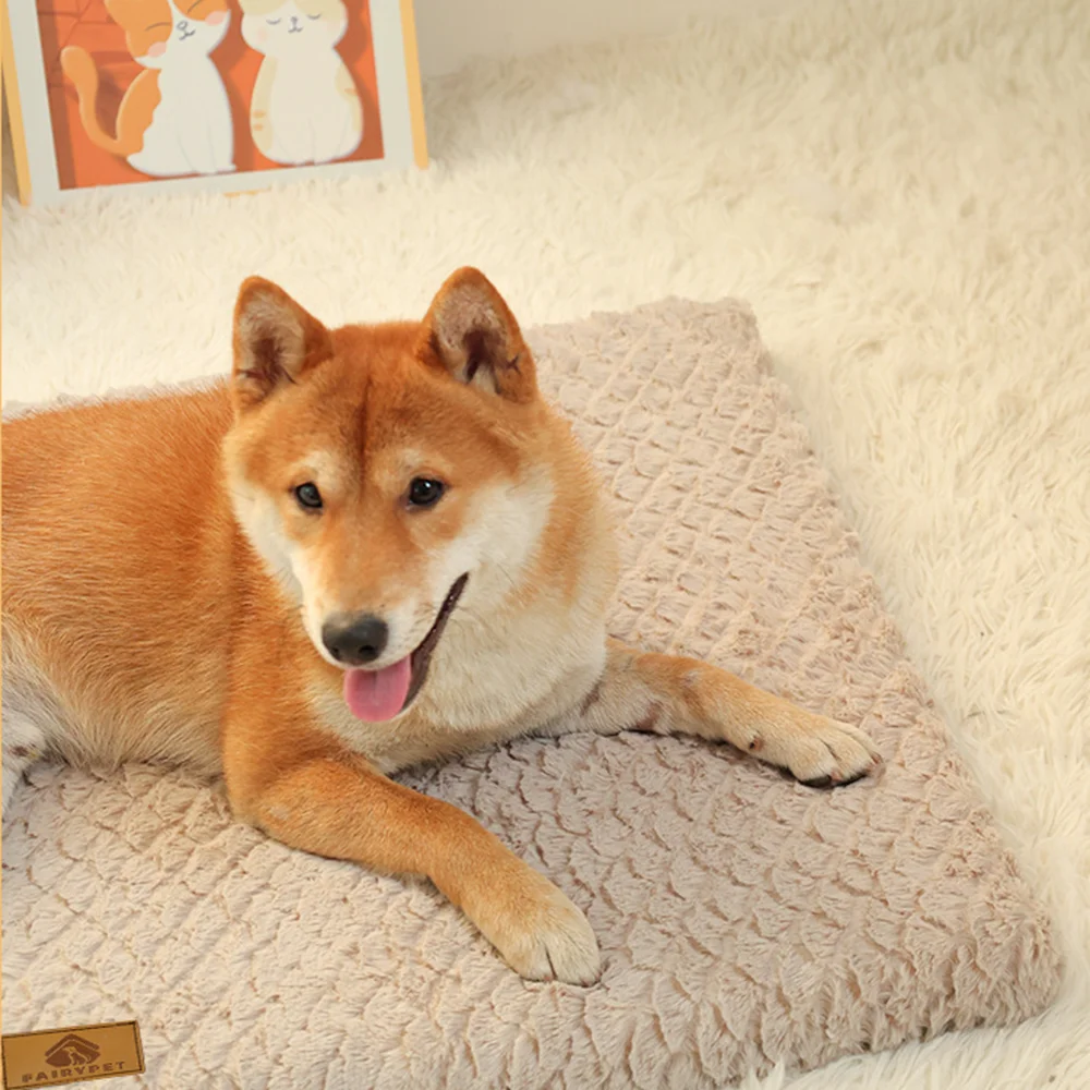 3D Foam Pet Bed With Removable Washable Faux Fur Cover Orthopedic Waterproof Dog Bed For Crate Anti-Slip Bottom Dog Bed - Imagen 4