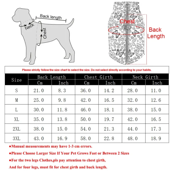 Winter Puppy Jacket Dog Clothes For Small Dogs Cats Fashion Leopard Print Waterproof Pet Coat French Bulldog Pug Party Outfits - Image 6