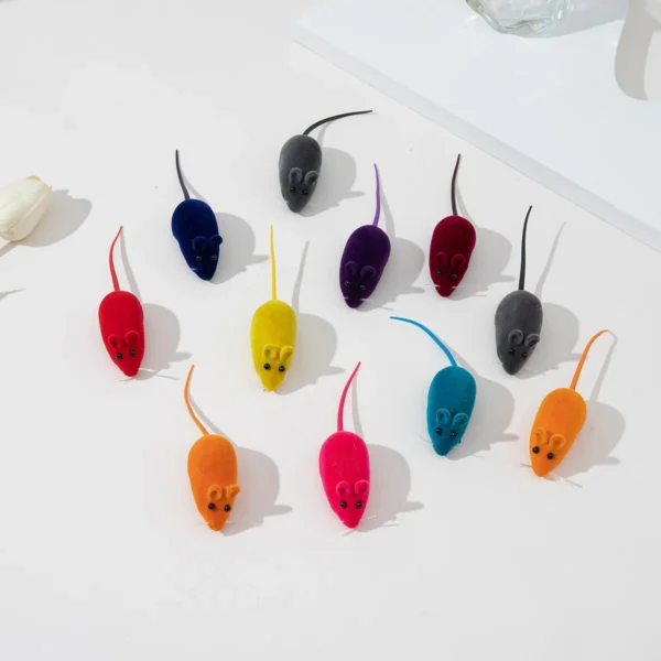 Sound Rubber Simulation Mouse Pet Cat Toys Interactive for Kitten Accessories Gifts Enamel Mouse Bite Resistance - Image 3