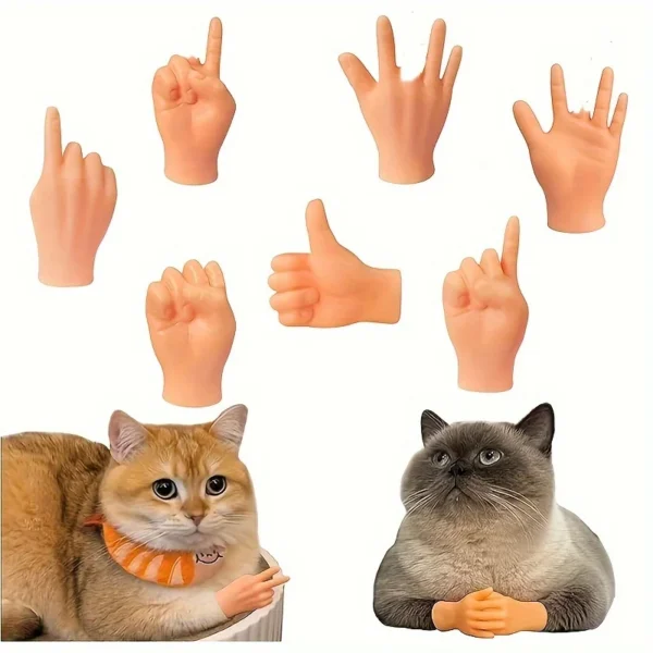 Small Hands Finger Puppet Set, 7/3/2PCS Mini Hands Rubber Funny Mini Hands,Birthday Party Magic Techniques Pet Game Party - Image 3