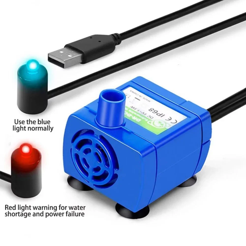 USB Replace Water Pump for Pet Cat Dog Water Fountain Pump Cat Water Dispenser Dog Water Dispenser Fish Tank Submersible Pump – Image 4