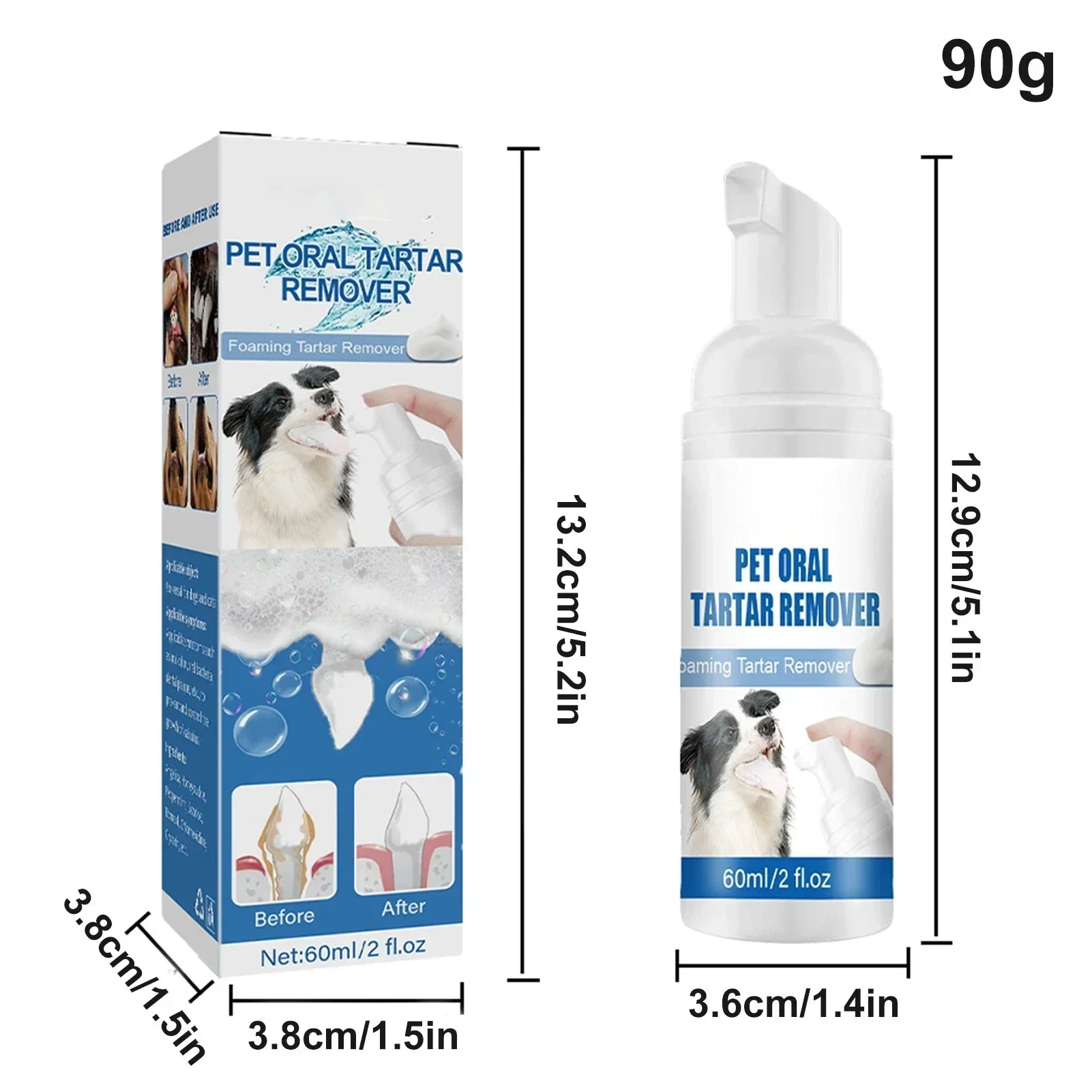 Pet Tartar Remover Natural Plaques Off & Tartar Remover for Dogs & Cats Freshen Breath Foam for Dogs & Cats Support Healthy Gums – Image 6