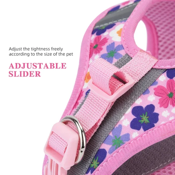 HP386--Pet cat & dog printed vest style harness, 360° fit to the pet's body shape, 1.5-meter dog rope. — изображение 5