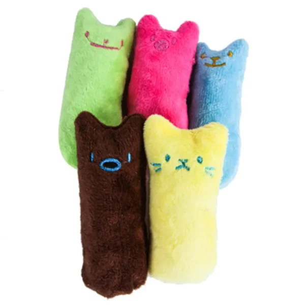Teeth Grinding Catnip Toys Funny Interactive Plush Cat Toy Pet Kitten Chewing Vocal Toy Claws Thumb Bite Cat mint For Cats — изображение 5