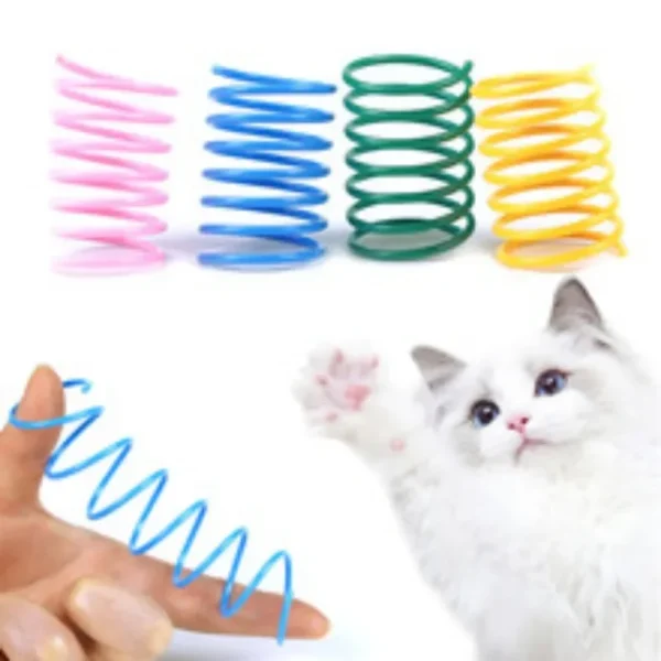 8/12pcs Cat Toys Interactive Wide Durable Heavy Gauge Pet Kitten Colorful Springs Cat Toy Coil Spiral Springs Dog Toys - Image 6