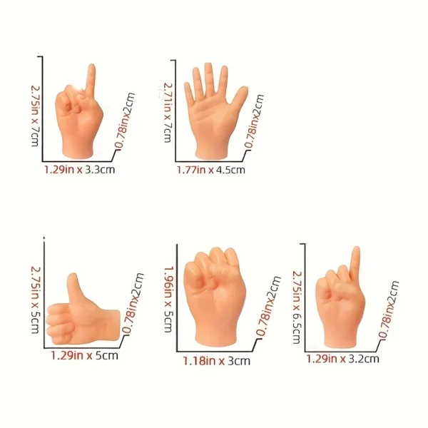 Small Hands Finger Puppet Set, 7/3/2PCS Mini Hands Rubber Funny Mini Hands,Birthday Party Magic Techniques Pet Game Party - Image 2