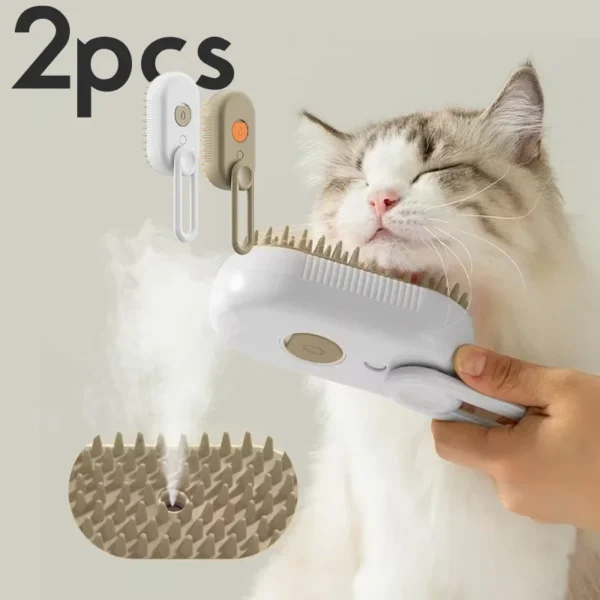 Steam Pet Brush 3-in-1 Massage Dog Steamy Brush Spray Beauty Tangled and Loose Hair Removal Cats Grooming Comb Dogs