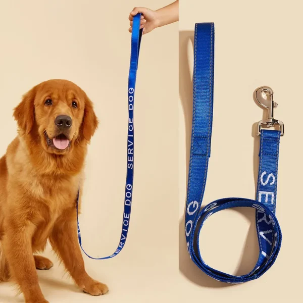 Small Pet Dogs and Cat Leashes Solid color Service Dog & Emotional Support Jacquard Leash Reflection Strong Pet Walking Training - Image 5
