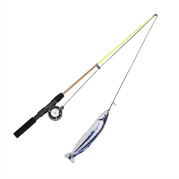Retractable Cat Toy Fish Type Telescopic Feathers Funny Cat Stick Toys Pet Toy for Kitten Cat Rods Simulation Fishing Rod - Image 6