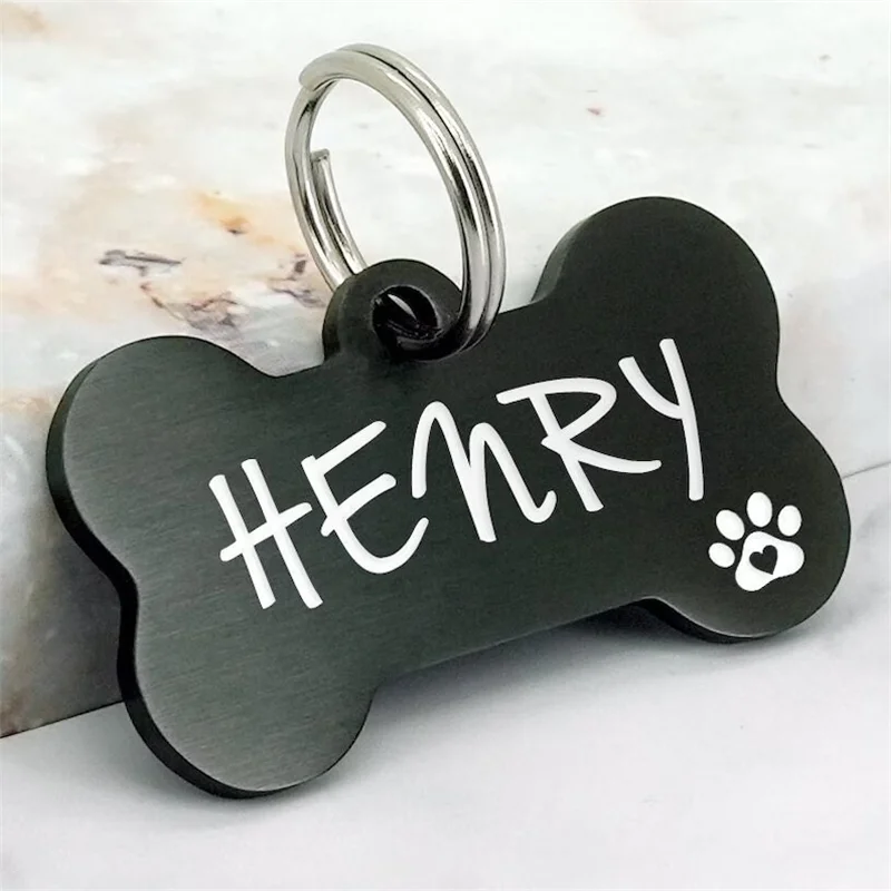 Pet ID Tags Personalized for Dogs plate tag Medal with Engraving Name Customizable Kitten Puppy Accessories Necklace Chain - Image 2