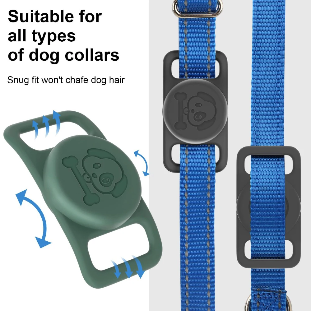 AirTag Pet Collar Holder for Dog Cat Waterproof Silicone Hidden Loop GPS Finder AirTag Dog Collar Anti-Lost Tracker Accessories – Bild 4