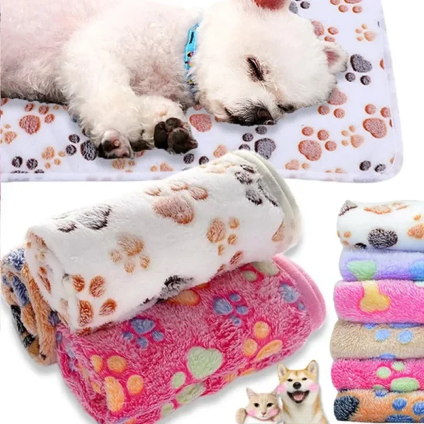 Soft Fluffy High Quality Pet Blanket Cute Cartoon Pattern Pet Mat Warm and Comfortable Blanket for Cat Dogs - Image 3