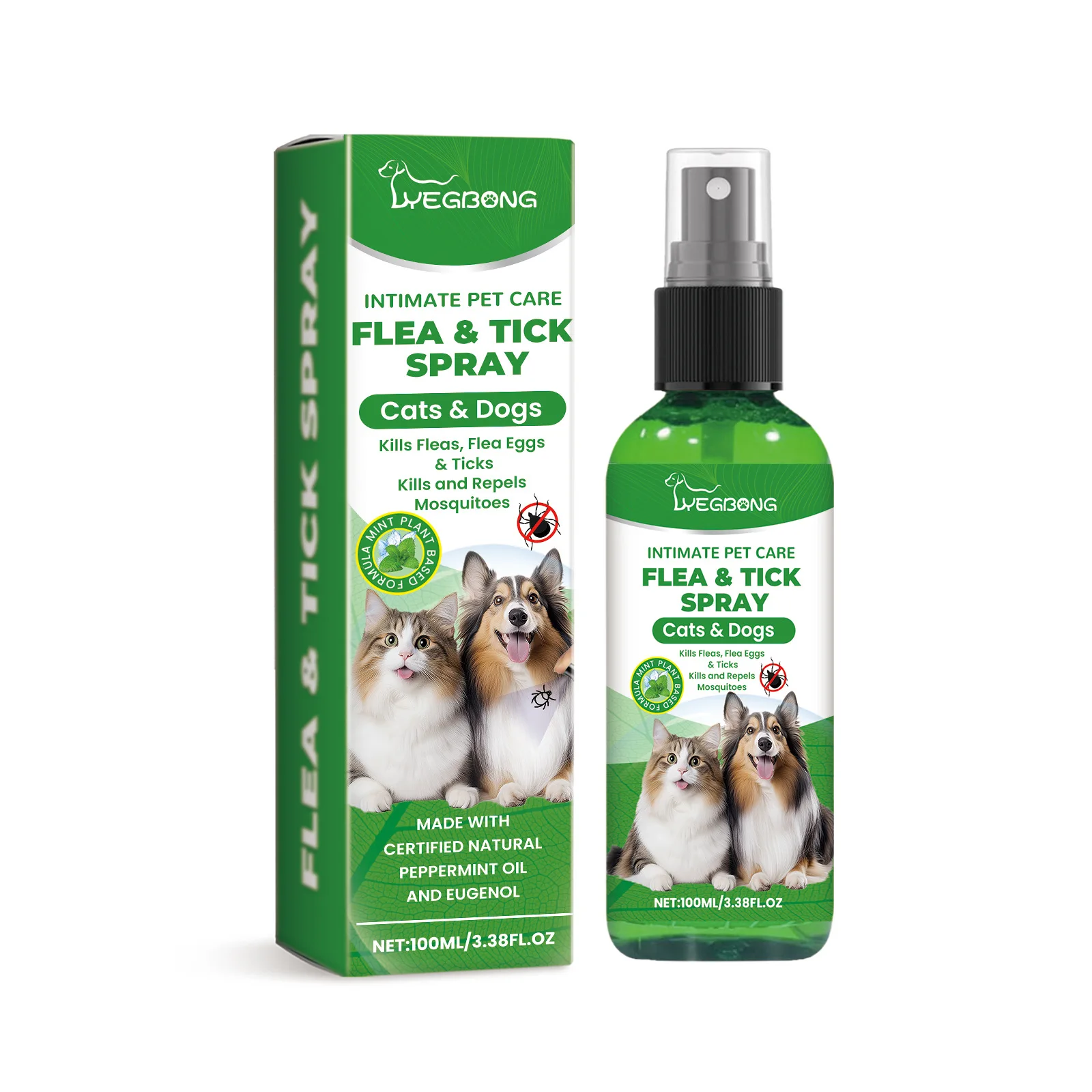 Mite Removal Spray Cats Dogs Flea Killer Itching Relief Remove Ticks Cat Allergy Treatments Anti Lice Insect Pet Skin Care Spray - Imagem 2