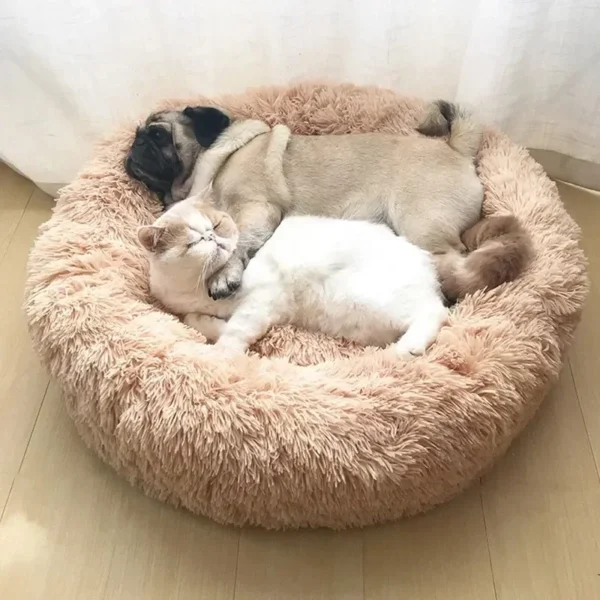 Super Soft Pet Cat Bed Plush Full Size Washable Calm Bed Donut Bed Comfortable Sleeping Artifact Suitable For All Kinds Of Cats - Image 4