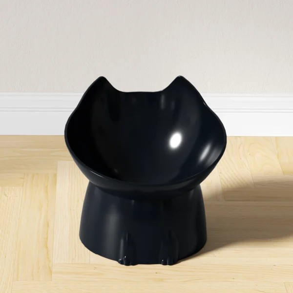 1pc WhiskerWare Elevated Cat Bowl, Anti-Tip Plastic Raised Pet Feeding Dish with Tilted Edge, Neck Protection Kitty Food - Image 6