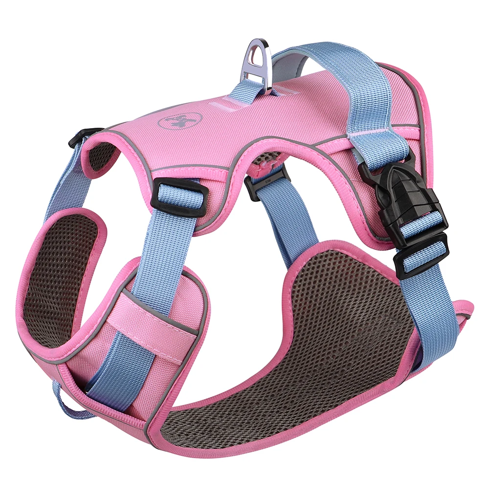 Mesh Breathable Dog Harness Nylon Reflective Dog Harnesses Vest Durable Pet Training Vest Adjustable for Small Medium Large Dogs - Imagen 2