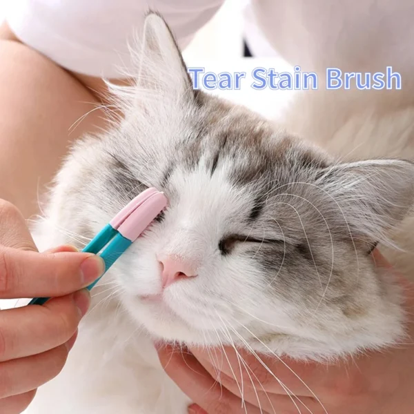 Dog Cat Cleaning Supplies Soft Pet Eye Rub Handheld Cats Tear Stains Brush Eye Care Pets Cleaning Grooming Tools Cat Accessories — изображение 2