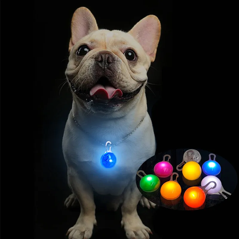 Led Dog Collar Drop Replaced Ornament Tag Luminus Anti Lost Night Light Pet Safty Pendant Cat Christmas Clothing Accessories