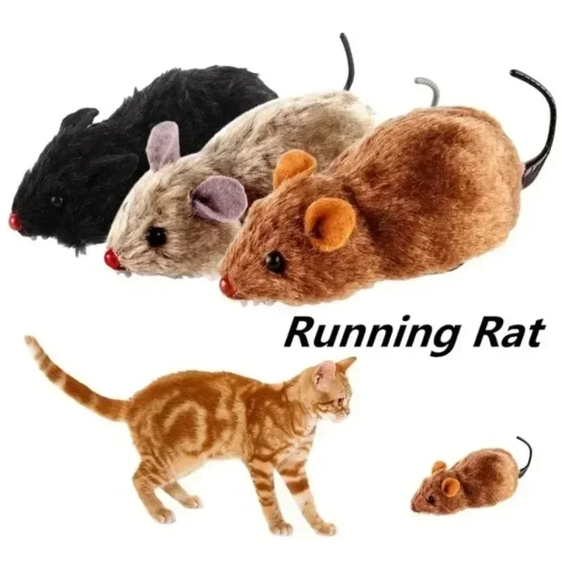 New 1Pc Funny Lifelike Plush Mouse Running Rat Toy for Cats Dogs Tail Mouse Pets Kids Random Color - Imagen 3