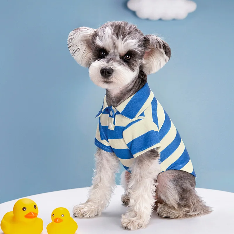 Pet Dog Polo Shirt Dog Clothes Summer Casual Clothing for Small Large Dogs Cats T-Shirt Chihuahua Pug Costumes Yorkshire Shirts — изображение 3