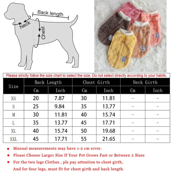Soft Fleece Dog Clothes Winter Warm Puppy Kitten Pullover Pet Clothes for Small Dogs Chihuahua Bulldog Apparel Sweater for Dogs – Image 6