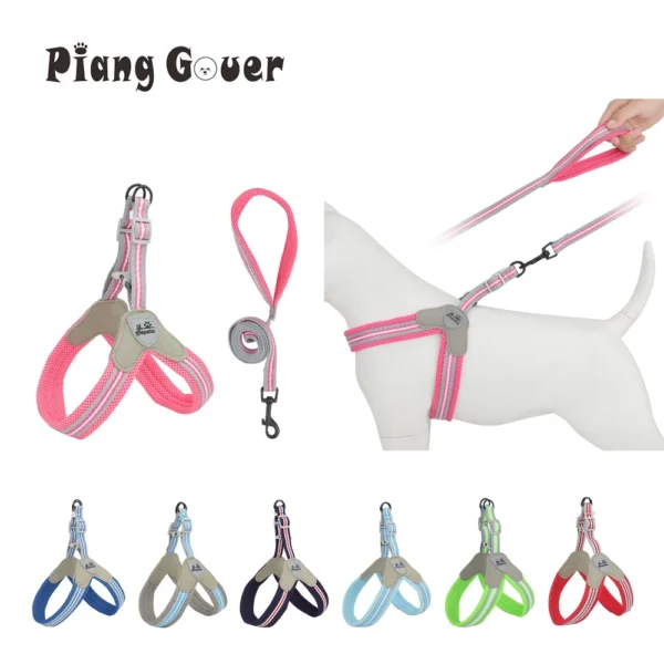 Vest Style Dog Harness Leash Set Chest Strap Leashes Pet Harness for Small Medium Dogs