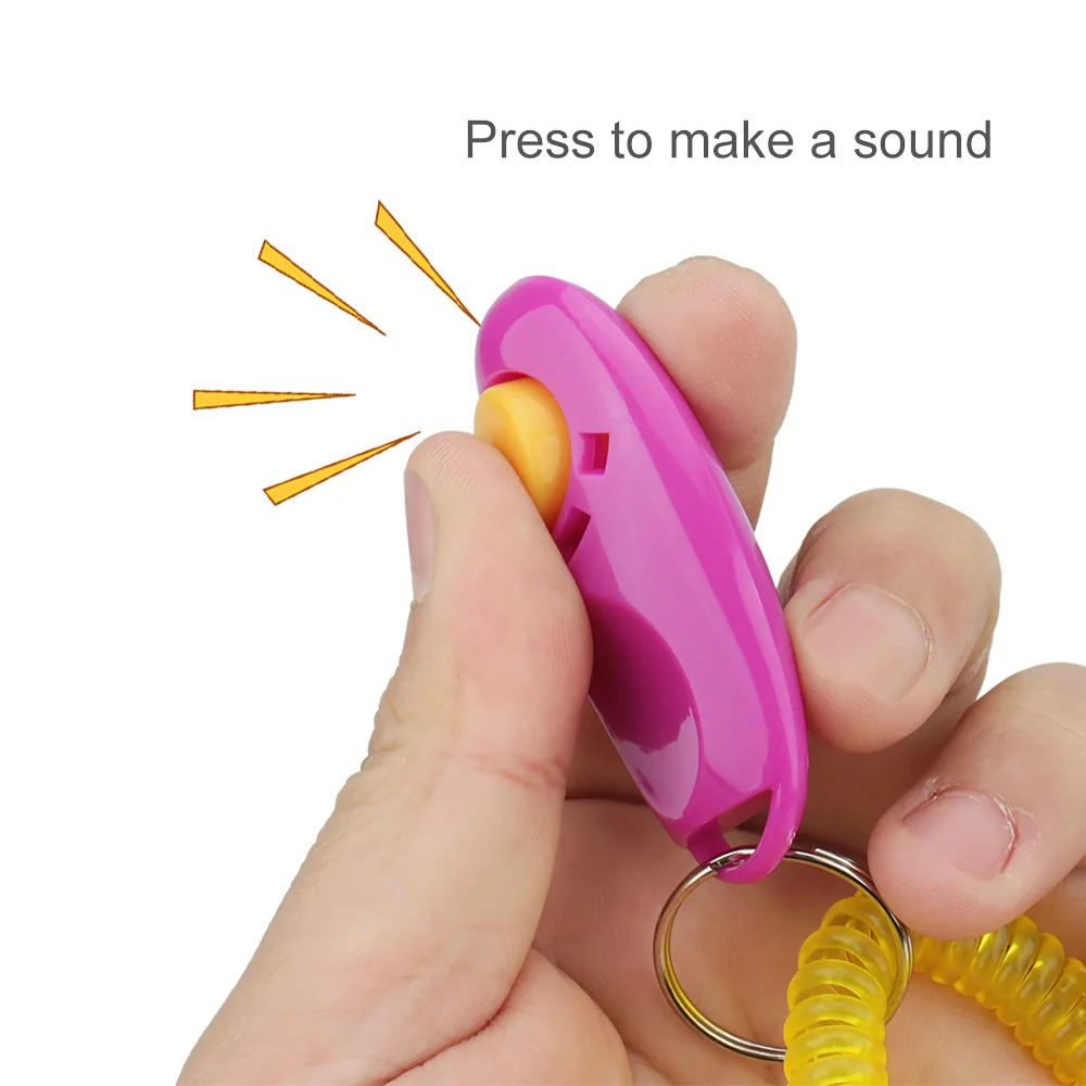 Pet Clicker Toys Dog Tranining Clicker Obedience Key Chain Accessories Cat Training Trainer — изображение 5