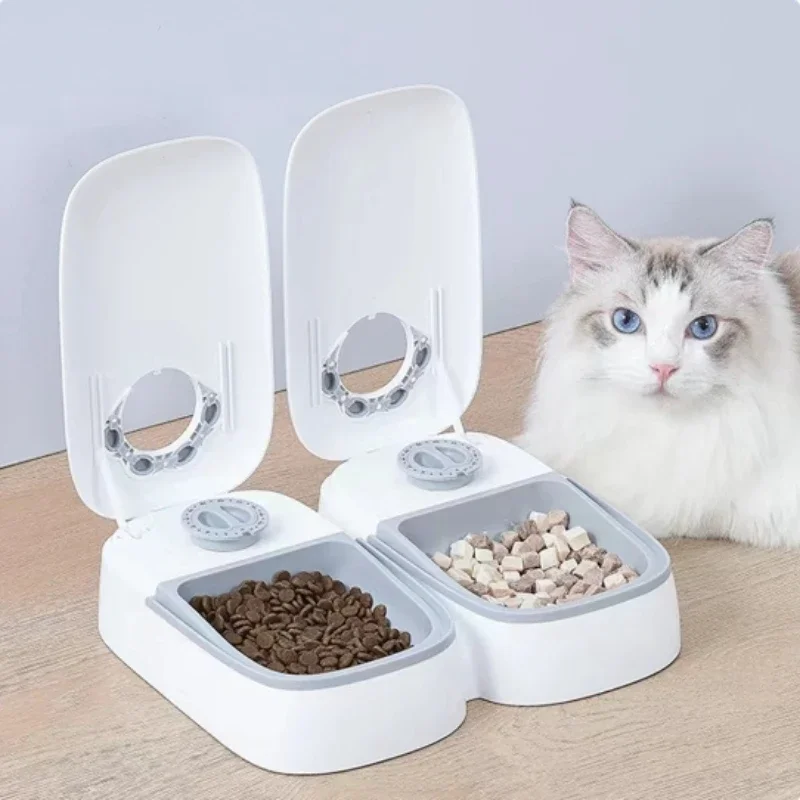 Dog Feeder Cat Automatic Feeding Water Bowl with Timer Pet Food Storage Dispenser Container Pets Puppy Kitten Accessories - Imagen 2