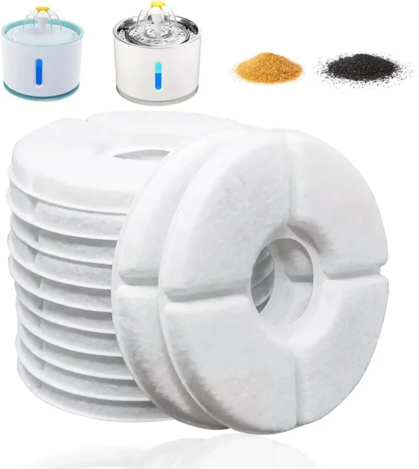 Replacement Activated Carbon Filter For Cat Water Drinking Fountain Replaced Filters For Pet Dog Flower Round Fountain Dispenser