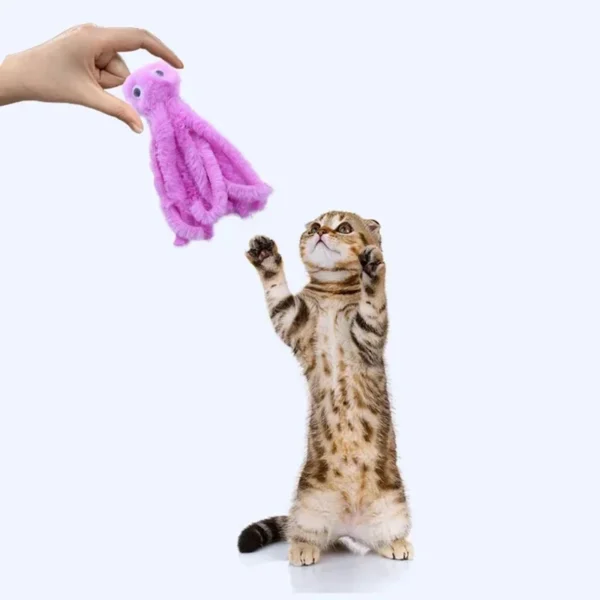 Cat Toy Cute Octopus Plush Toy Bite Resistant Teeth Interactive Play Pet Supplies Cat Dog Toys Octopus - Image 3