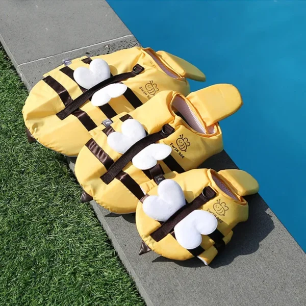 Summer Little Bee Dog Swimsuit Waterproof Puppy Life Jacket Breathable Dog Clothes Harness Swimming Safety for Dog Pet Supplies - Image 3